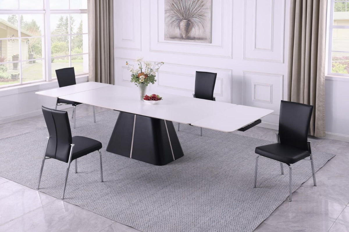 Mabel Contemporary Extendable Dining Table with Sintered Stone Top