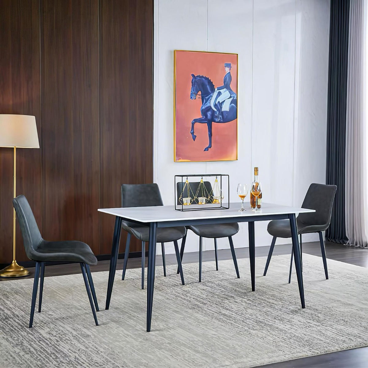 Mary Contemporary Dining Table with Sintered Stone Top