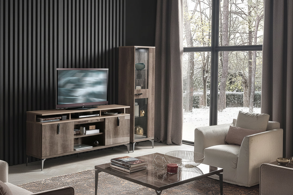 Matera 1-Door Curio, right