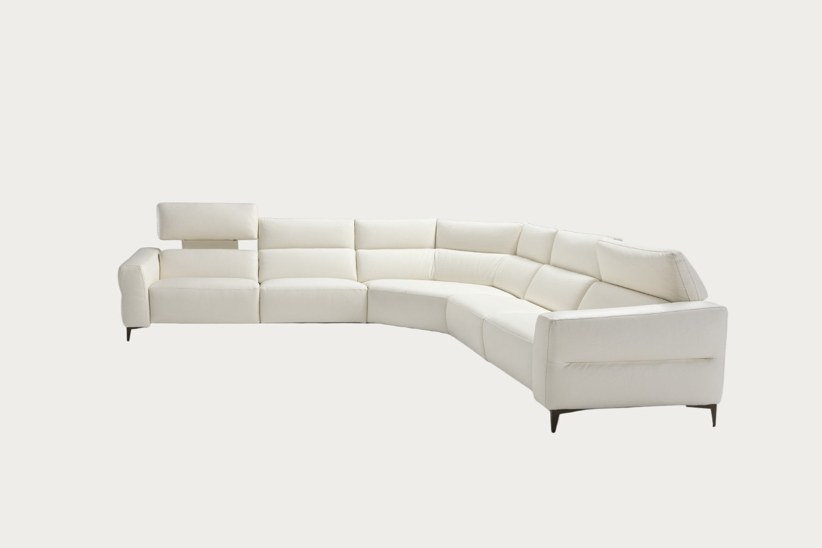 Mimi  sectional sofa in white leather
