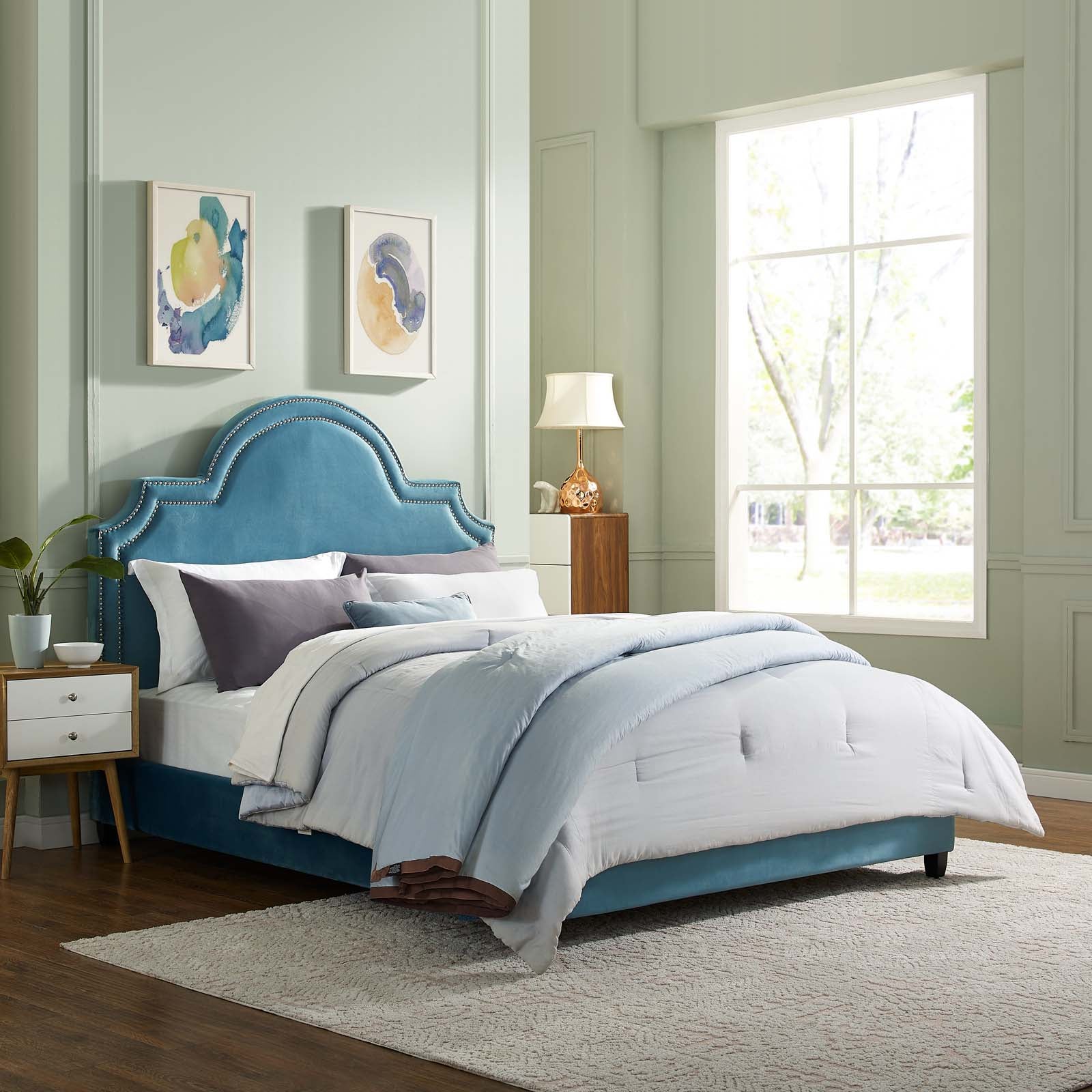 Modway Primrose Performance Velvet Platform Bed
