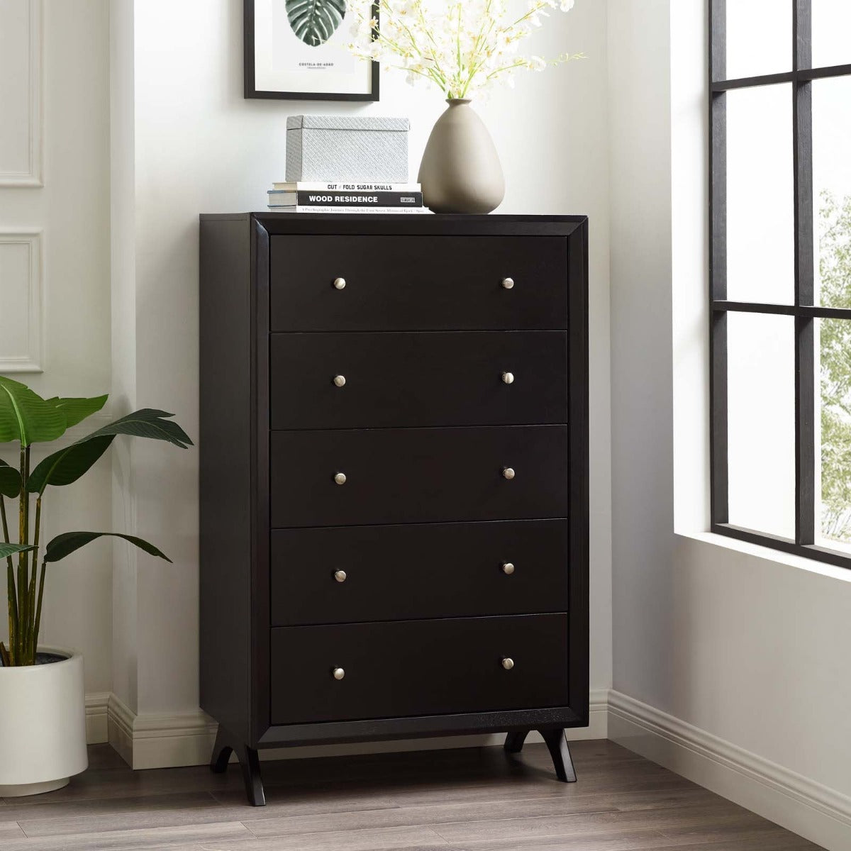 Modway Providence Five-Drawer Chest, Cappuccino
