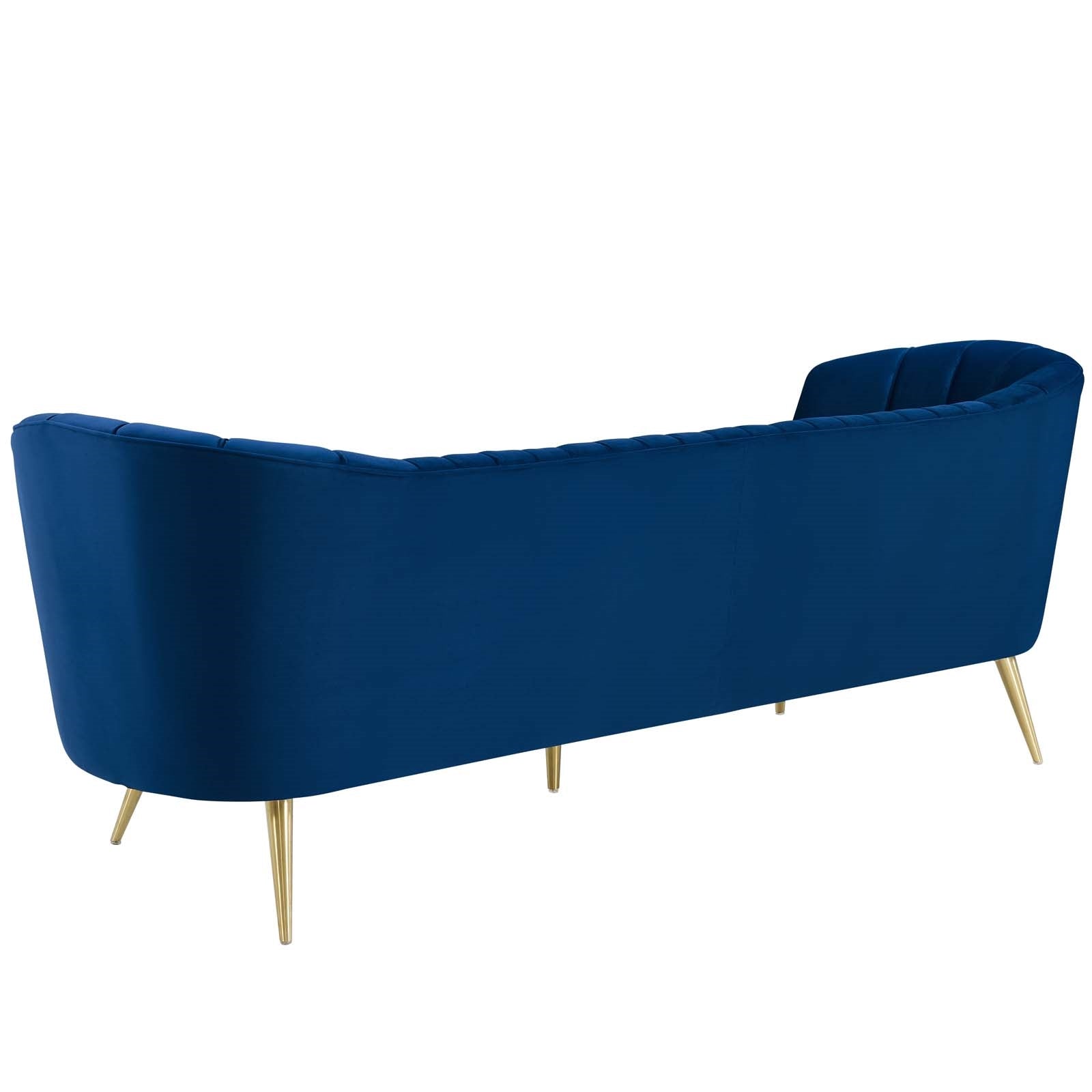 Modway Opportunity Vertical Channel Tufted Curved Performance Velvet Sofa