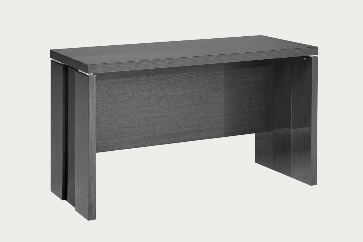 Monte Carlo dark gray office desk on a white background.