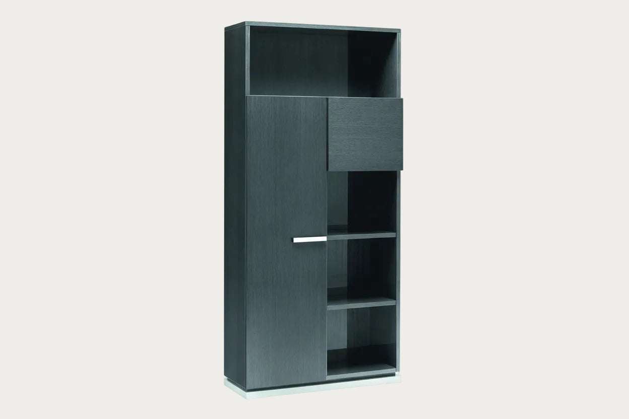 Monte Carlo bookshelf with a drawer on a white background
