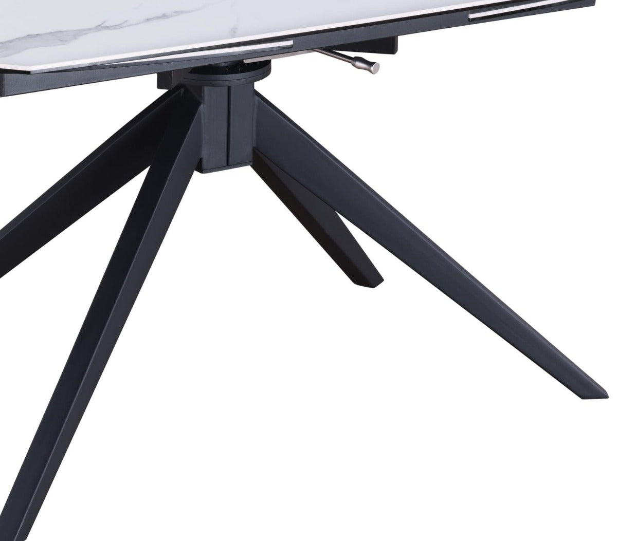 Nicole 5-Piece Contemporary Dining Set with Ceramic Top Motion Extendable Table & Swivel Chairs