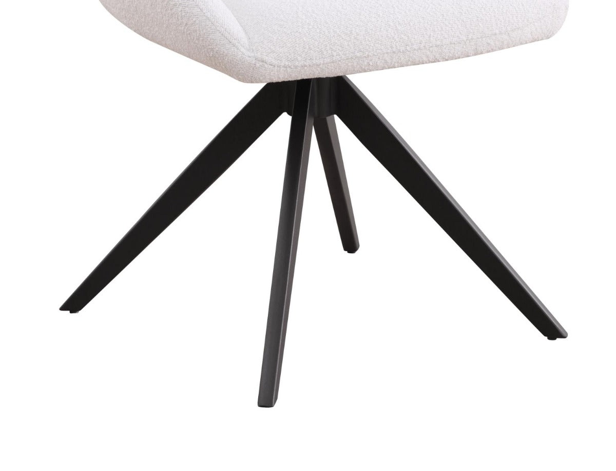 Nicole 5-Piece Contemporary Dining Set with Ceramic Top Motion Extendable Table & Swivel Chairs