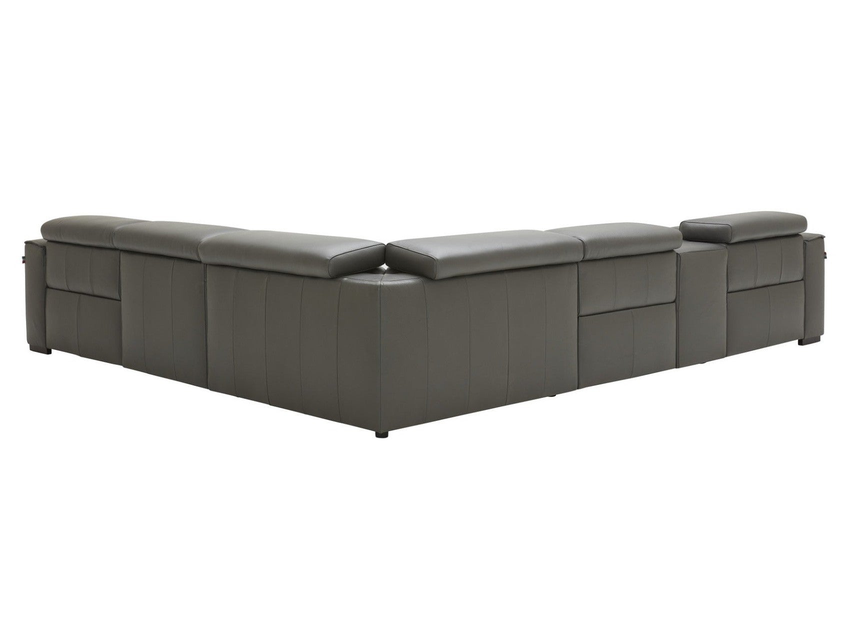 Picasso 6 Pc Motion Sectional, Dark Gray Leather