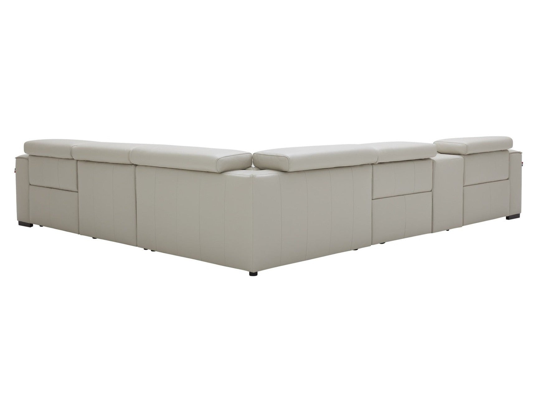 Picasso 6 Pc Motion Sectional, Silver Gray Leather