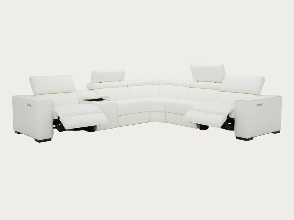 White sectional sofa on a white background