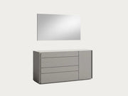 The Porto Dresser and Mirror in Grey Finish