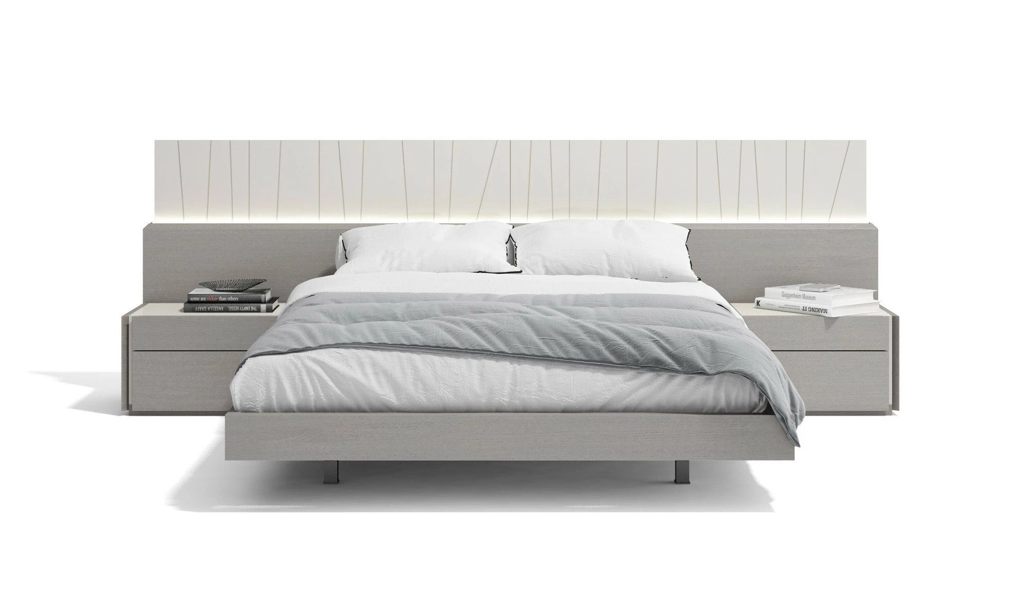 Porto Modern Bed, Grey