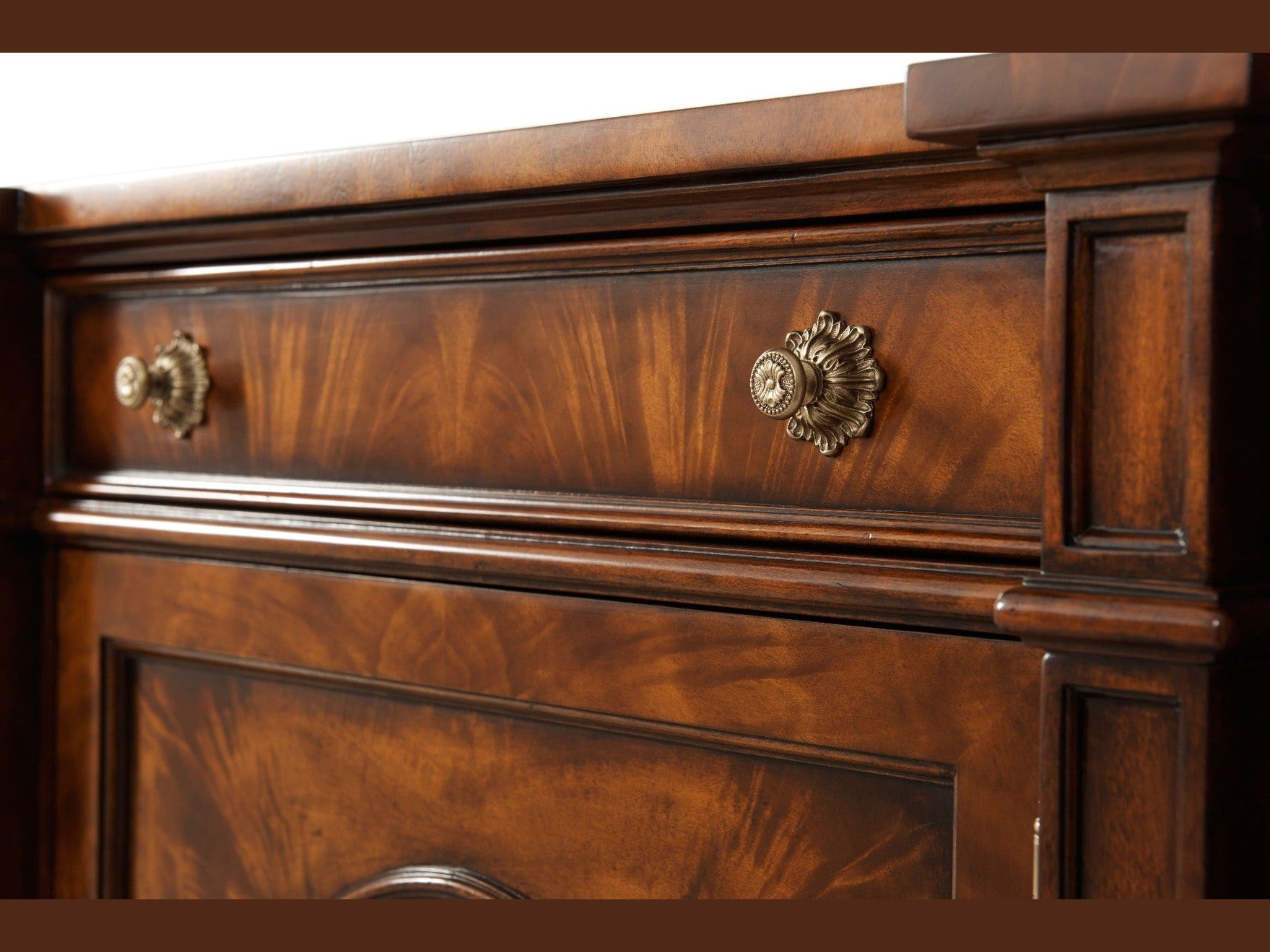 Theodore Alexander Concave Side Cabinet Sideboard
