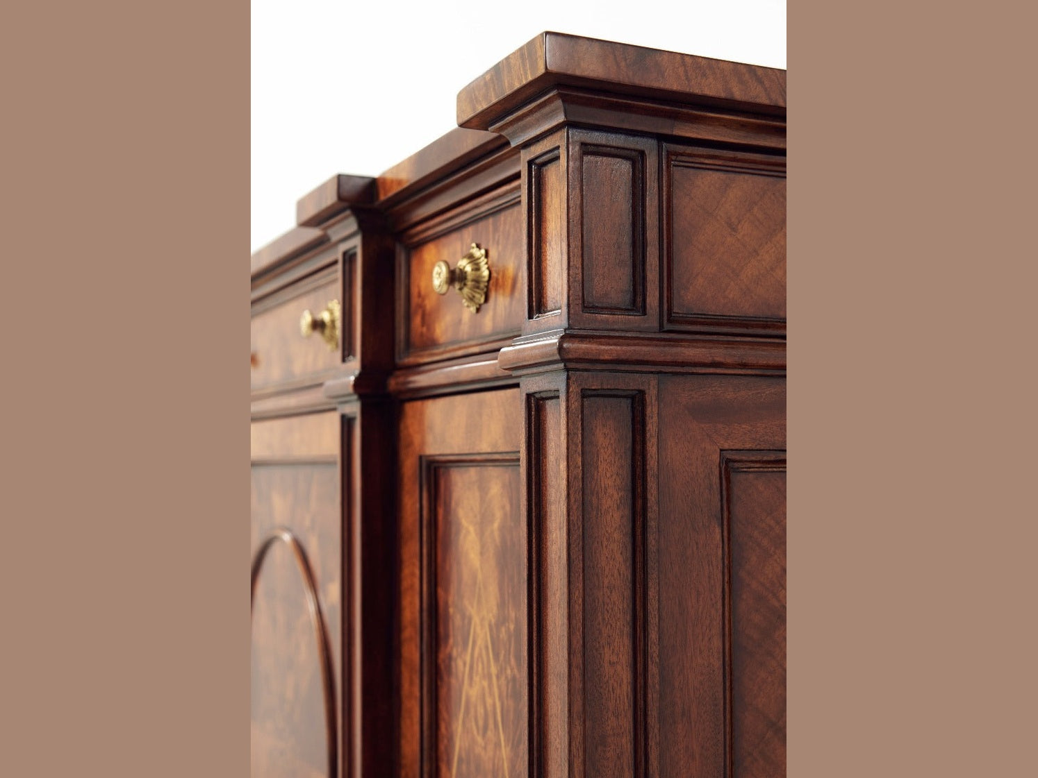 Theodore Alexander Concave Side Cabinet Sideboard