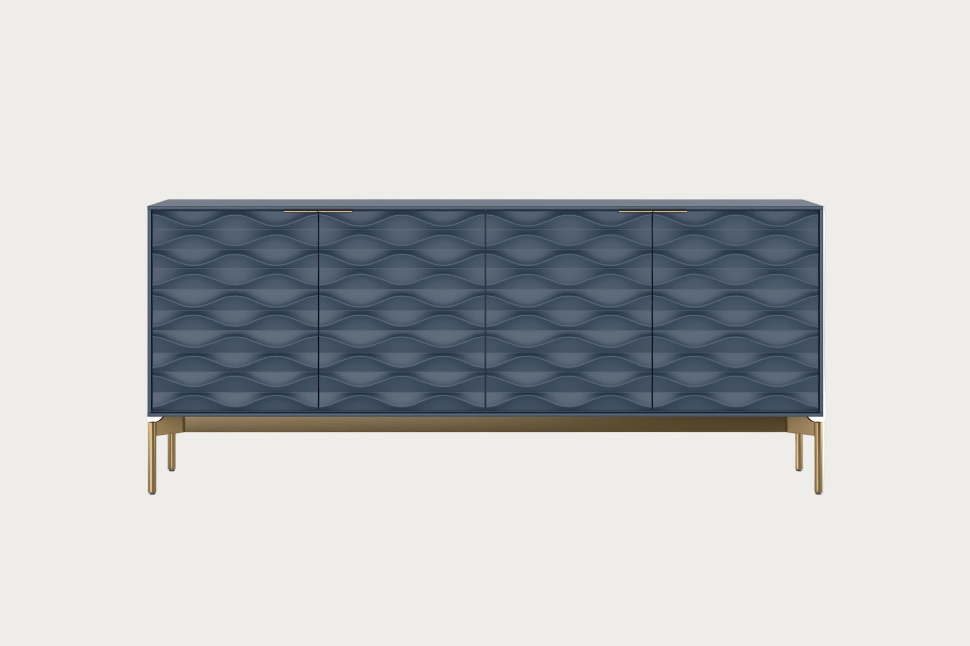 Ripple 7629 Credenza in Ocean brushed  brass finish