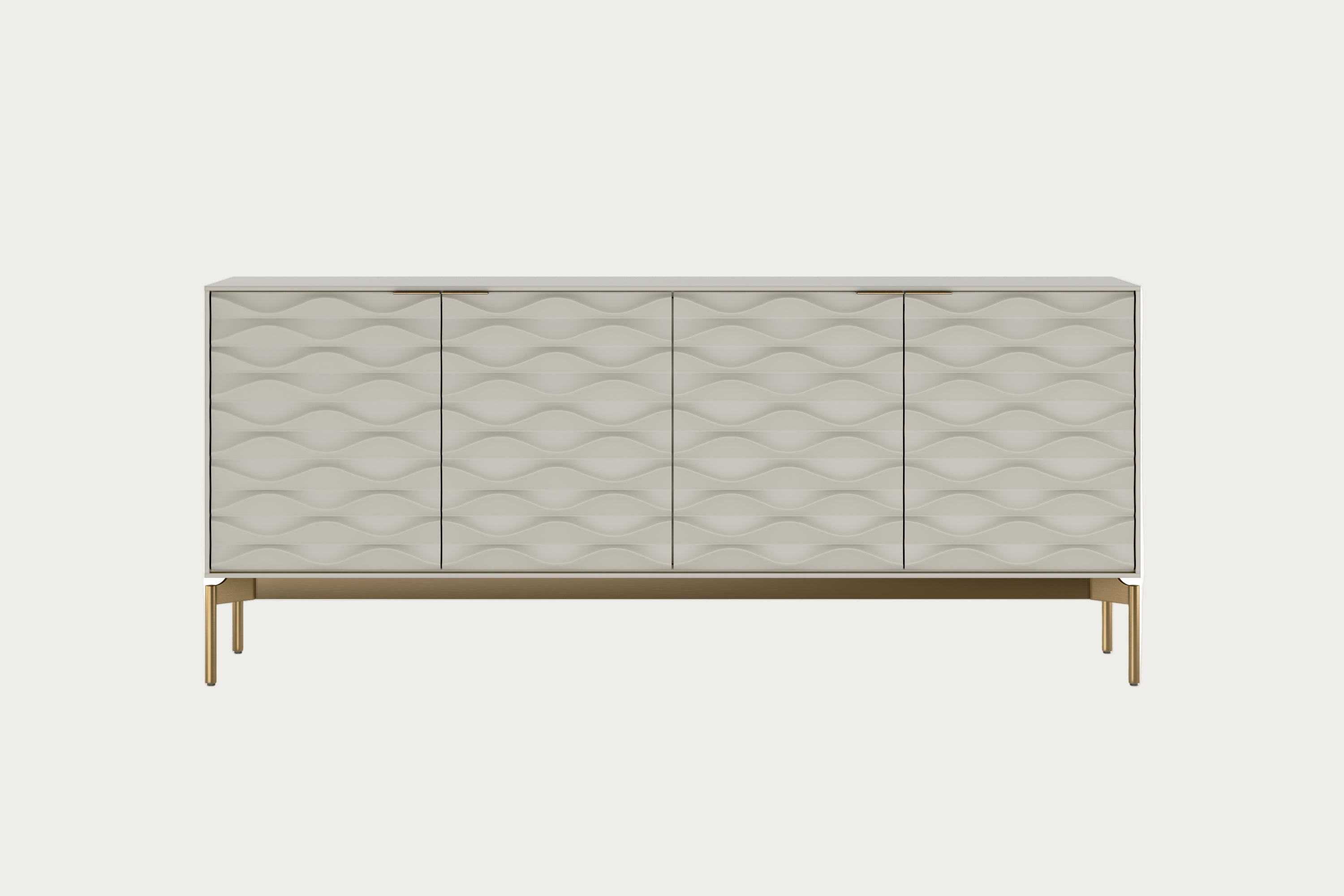 Ripple 7629 Credenza Stone Brushed Brass