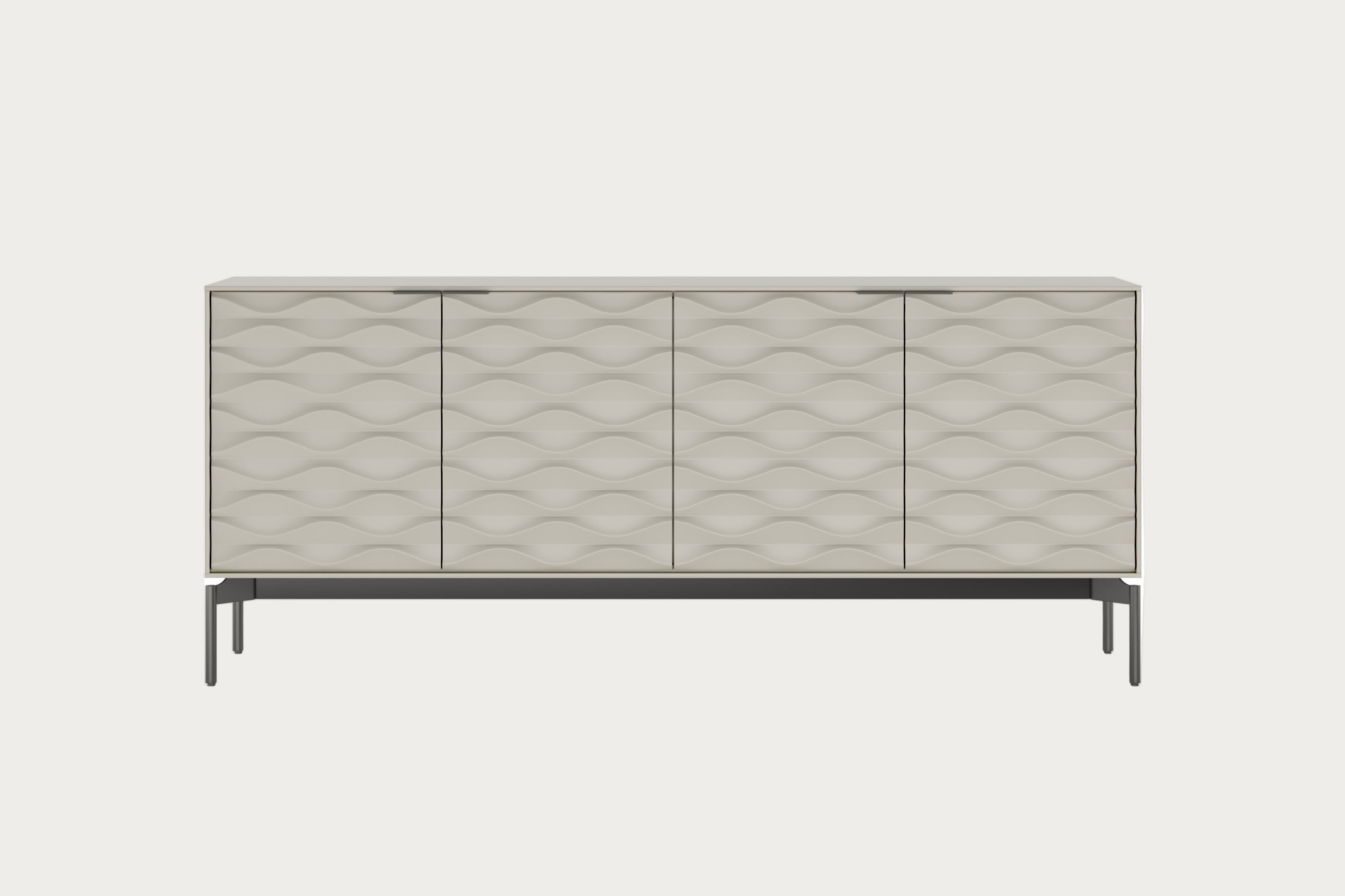 Ripple 7629 Credenza in stone brushed carbon finish