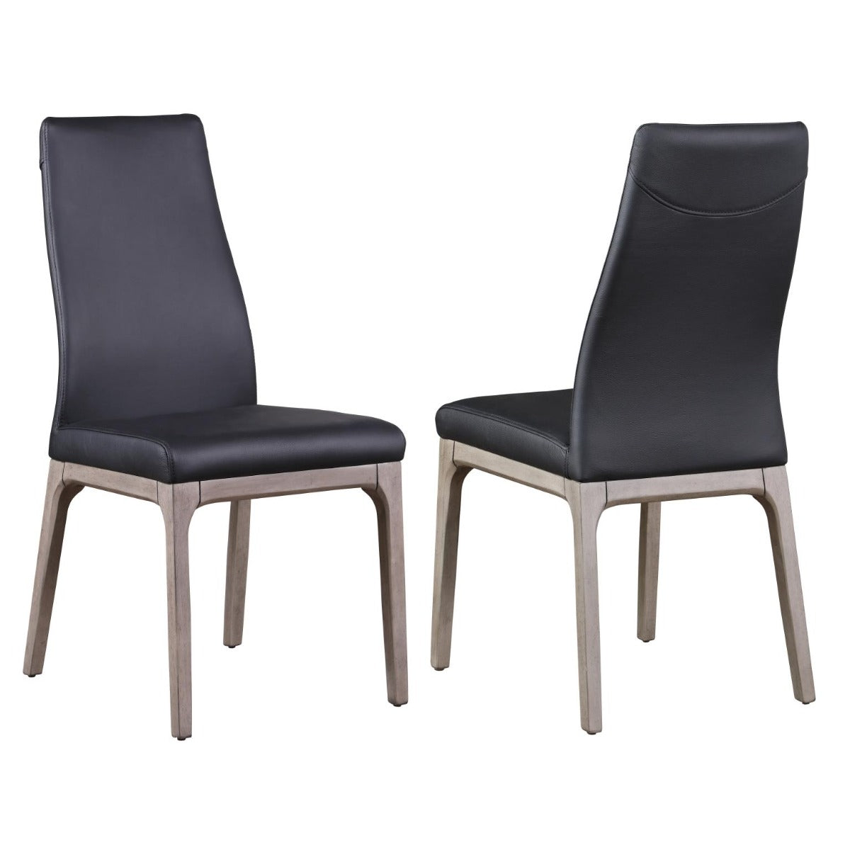 Peggy Rosario 5-Piece Dining Set with Glass Top Table & Solid Wood Chairs