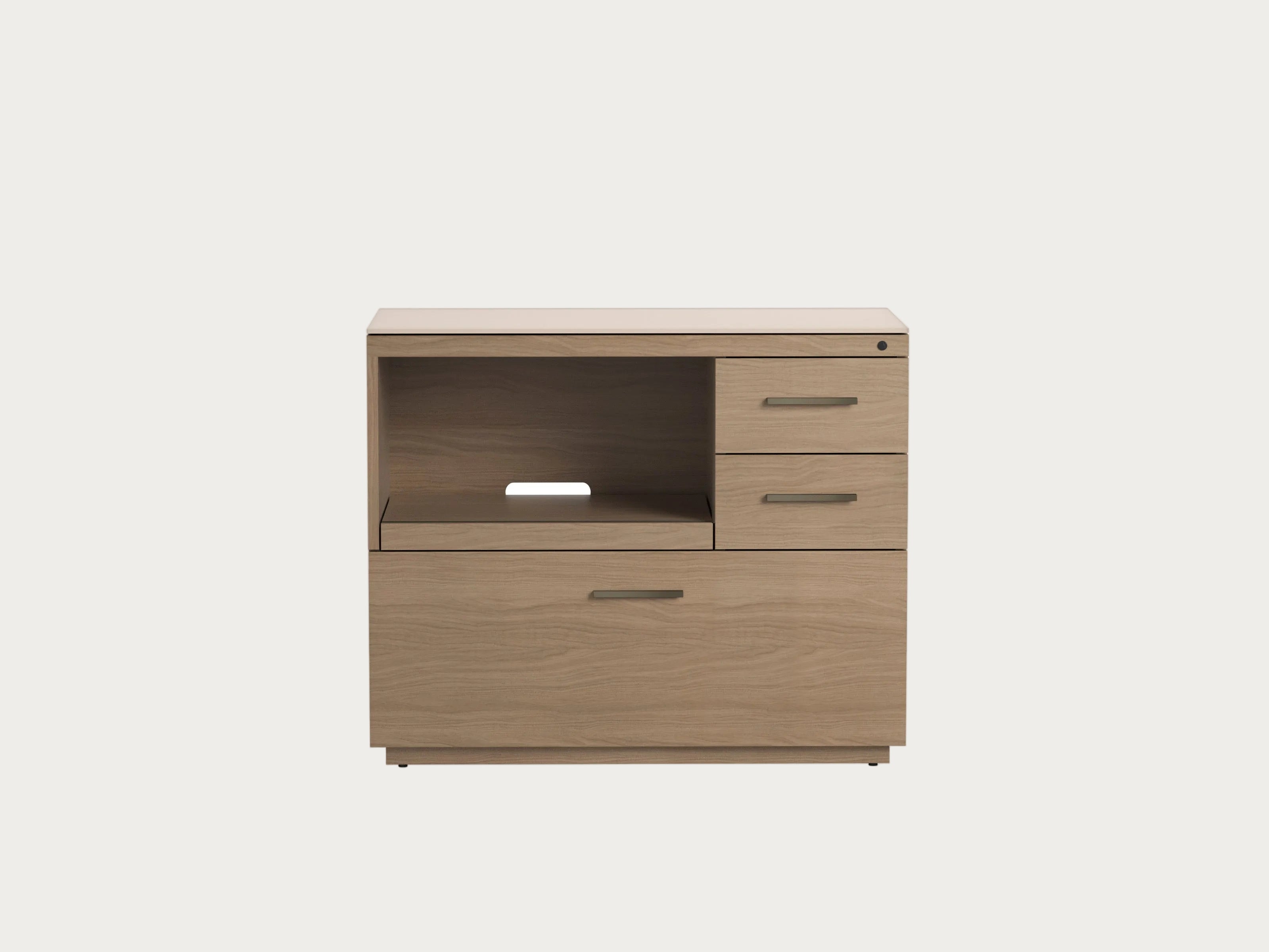 BDI Sequel Studio 6617 multifunctional cabinet with multiple drawers on a white background.