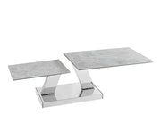 Sion Ceramic Grey Top Rotating Coffee Table