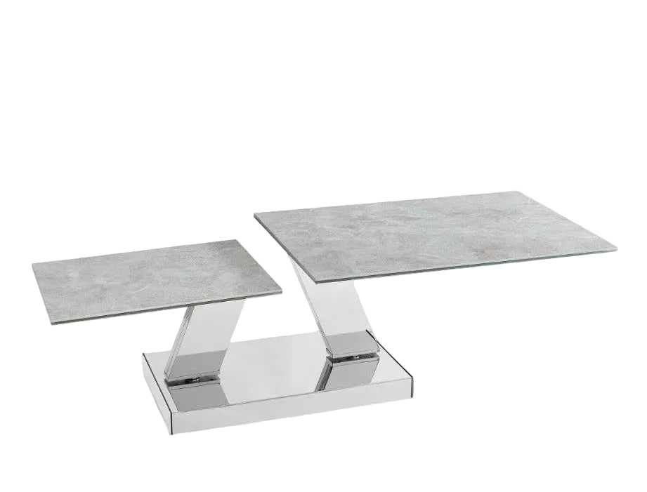 Sion Ceramic Grey Top Rotating Coffee Table