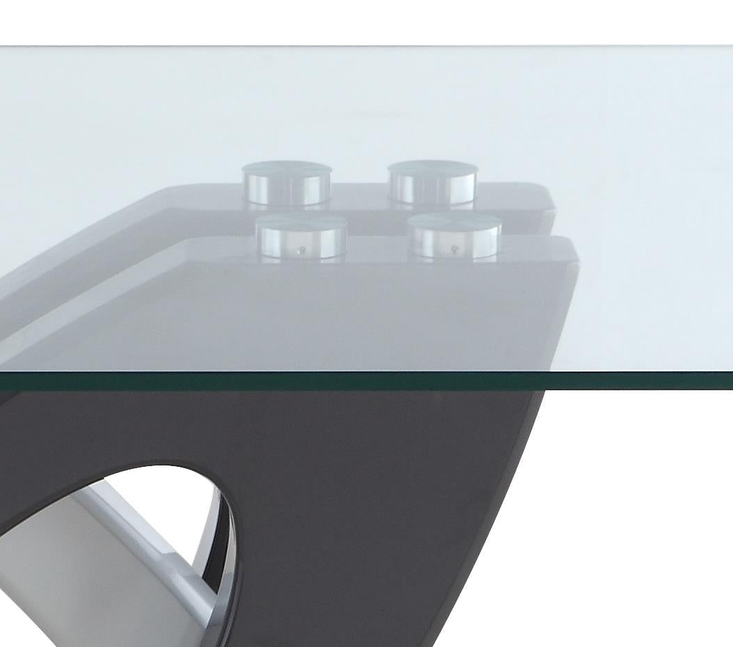 Stella 5-Piece Modern Dining Set with Glass Table & 2-Tone Chairs