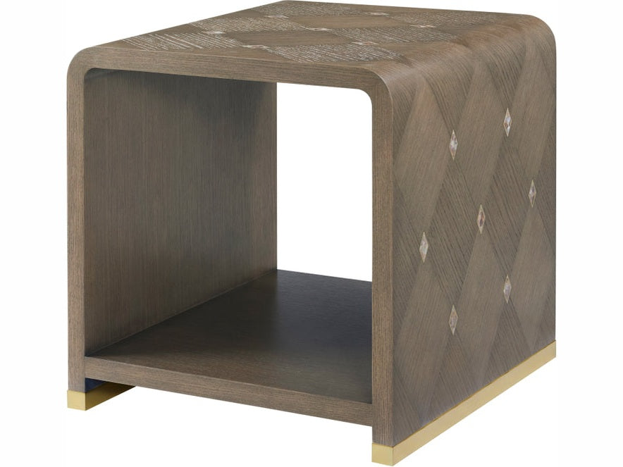 Theodore Alexander Judith Leiber 50402.C385 Side Table, Mink Finish