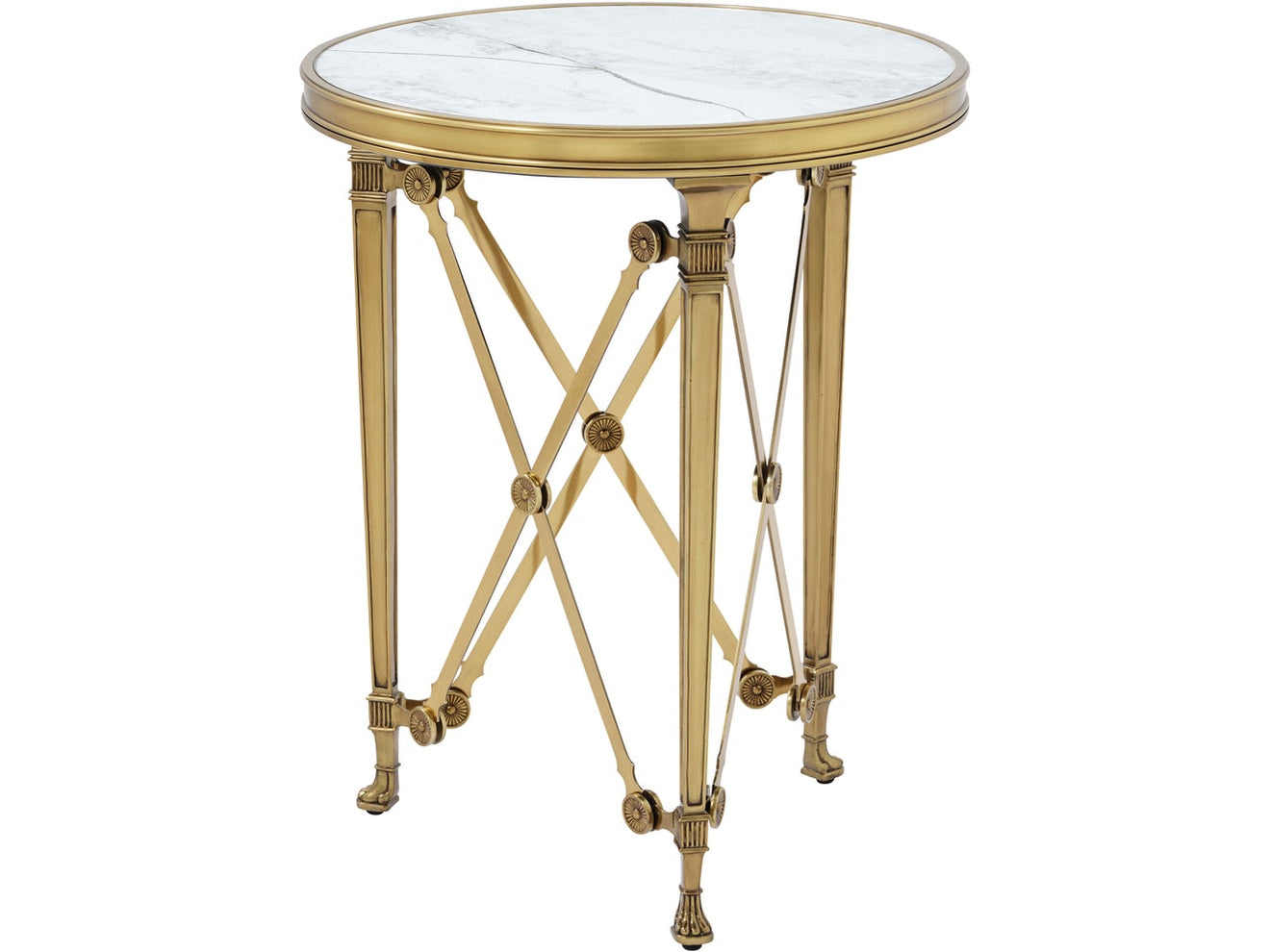 Theodore Alexander Spencer London Small Round Brass Side Table