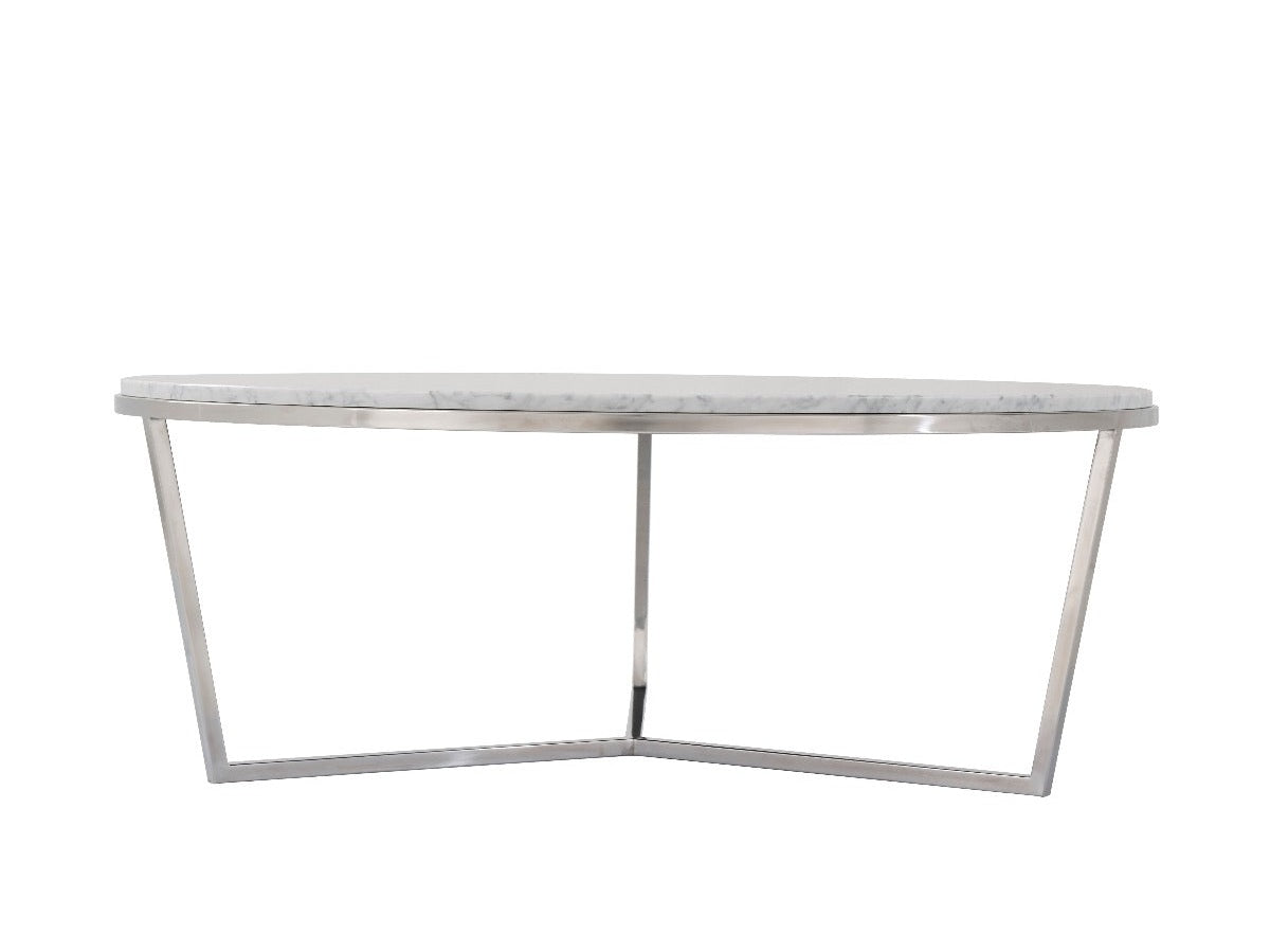 Theodore Alexander Fisher Round Cocktail Table, Marble Top