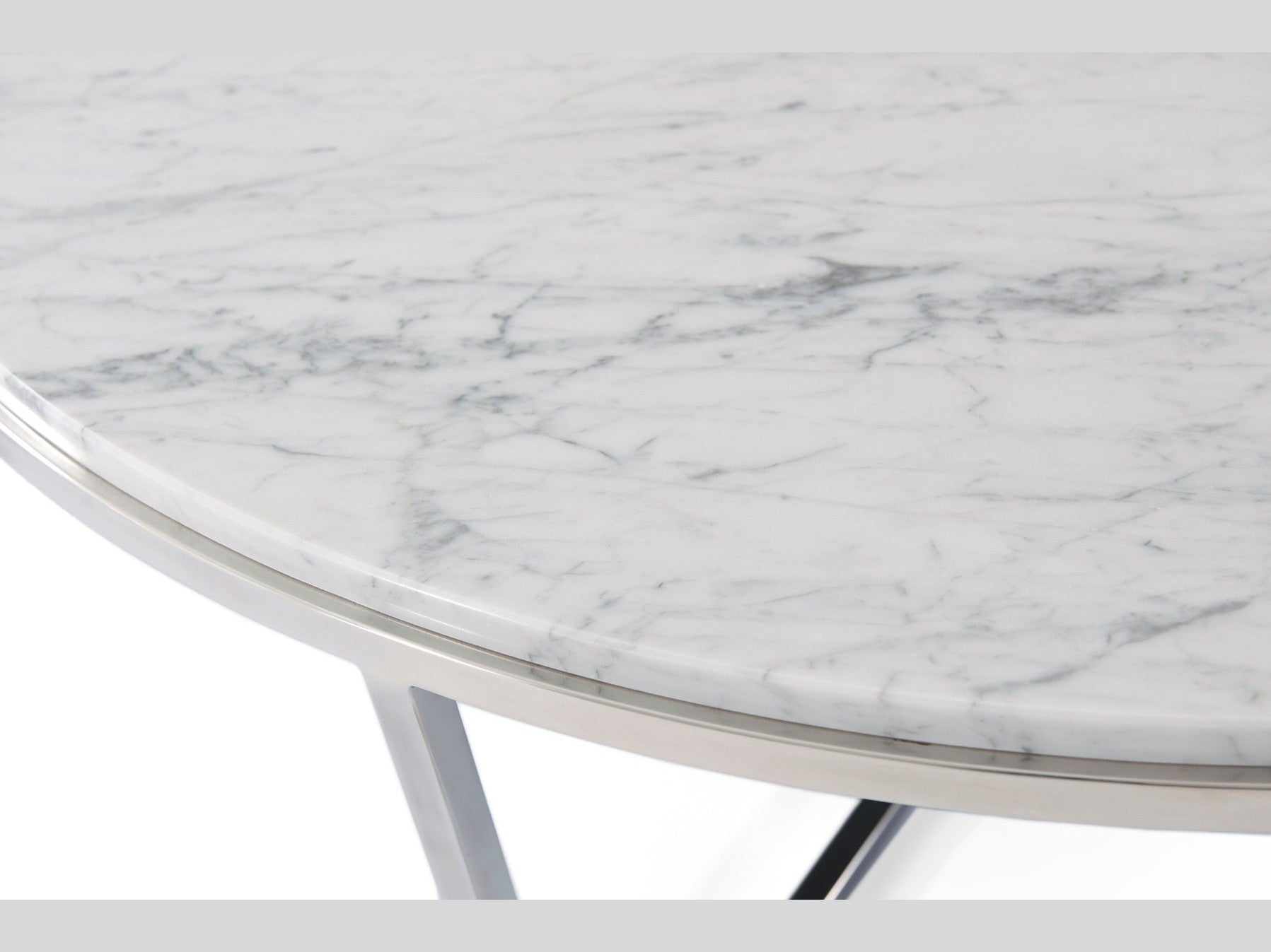 Theodore Alexander Fisher Round Cocktail Table, Marble Top