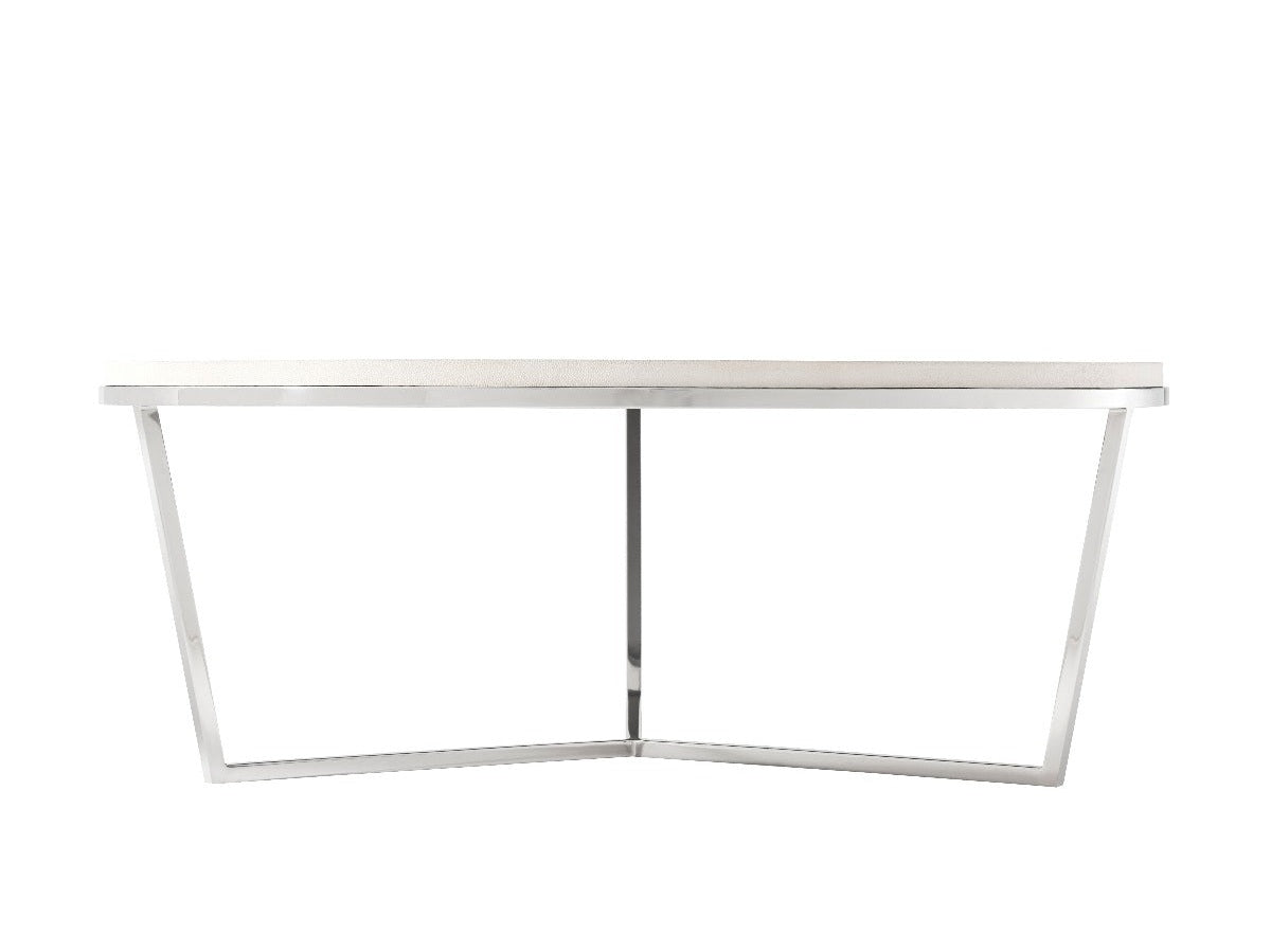Theodore Alexander Fisher Round Cocktail Table, Shagreen