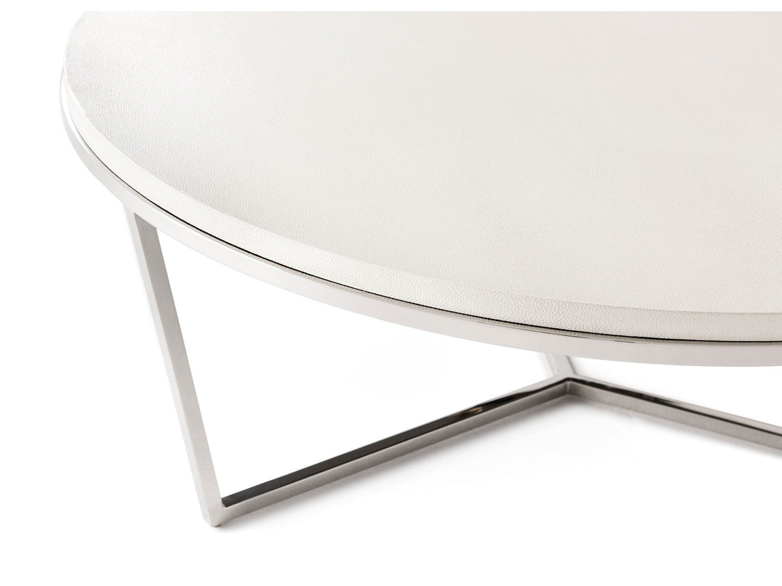 Theodore Alexander Fisher Round Cocktail Table, Shagreen
