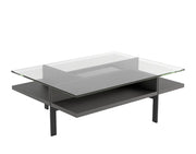 BDI Terrace 1152 Rectangular Coffee Table, Charcoal Stained Ash