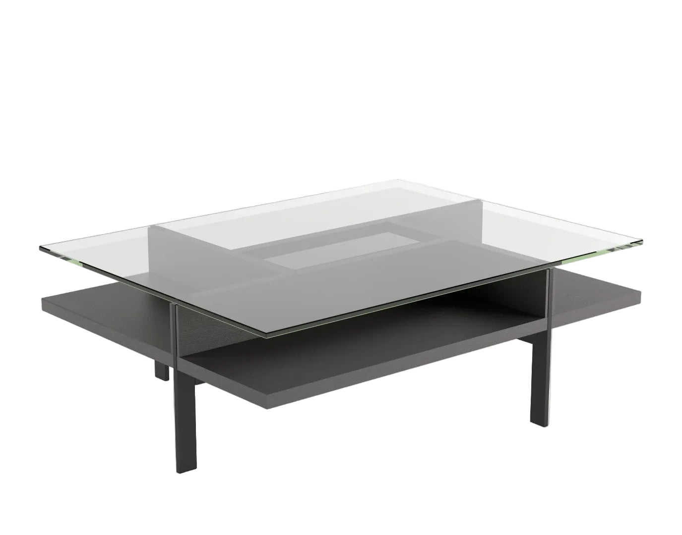 BDI Terrace 1152 Rectangular Coffee Table, Charcoal Stained Ash