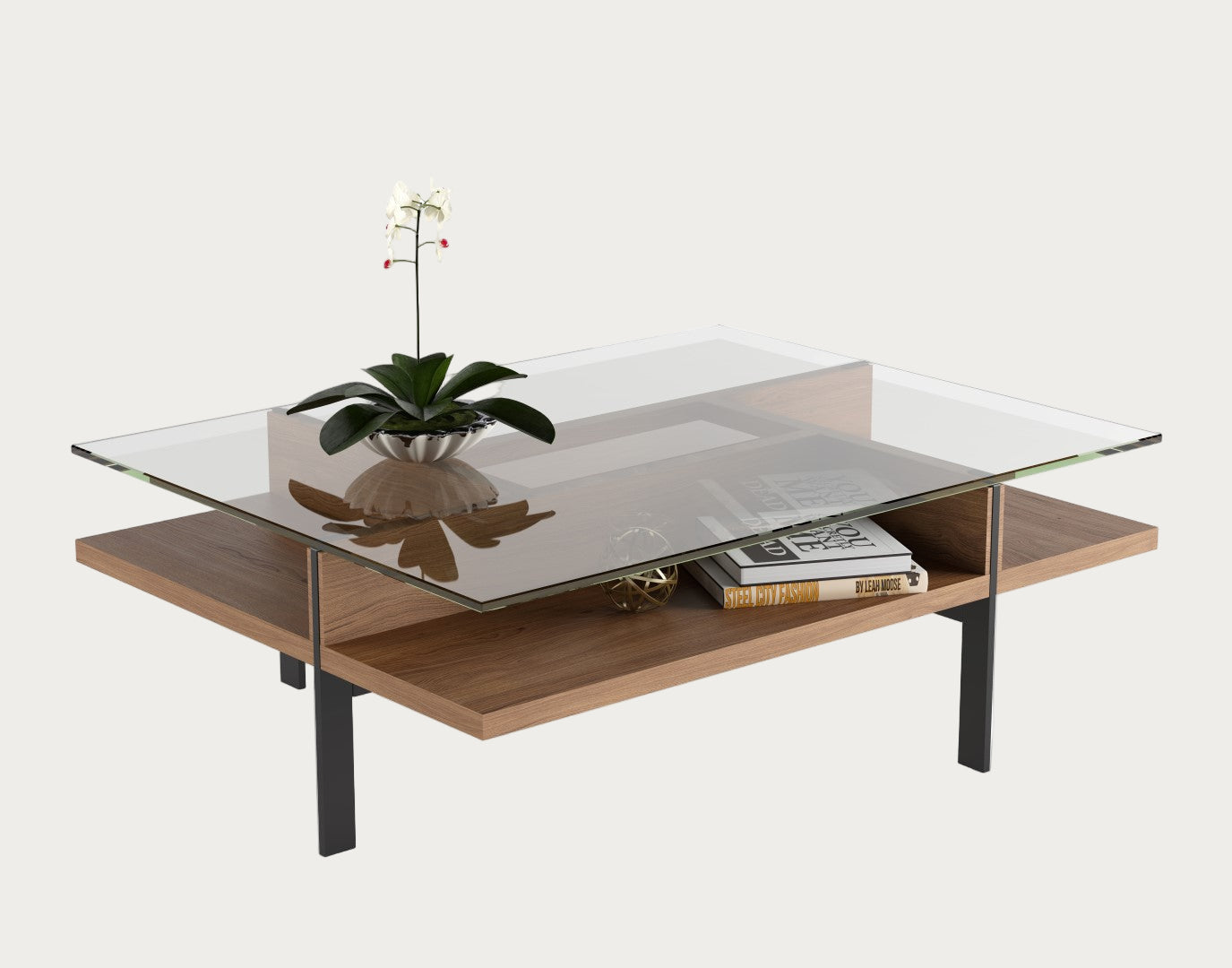  Terrace 1152 rectangular coffee table, Natural Walnut