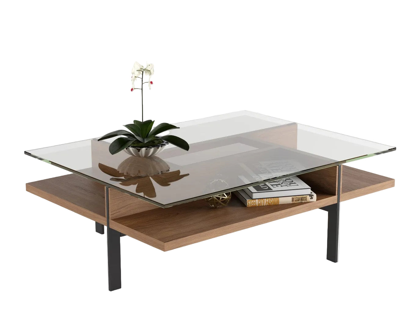  Terrace 1152 rectangular coffee table, Natural Walnut