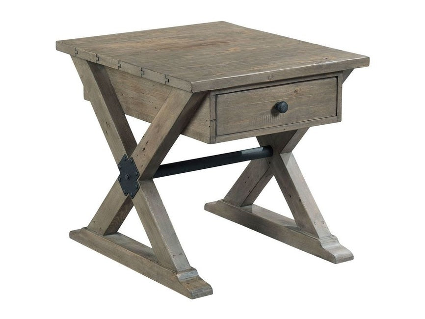 Hammary Trestle Drawer End Table