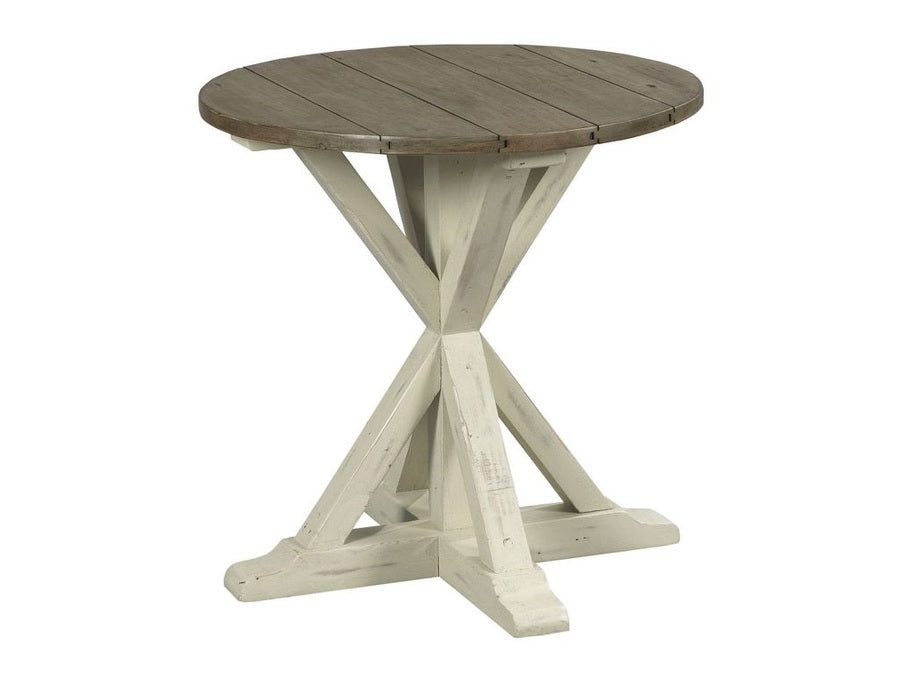 Hammary Reclamation Place Trestle Round End Table