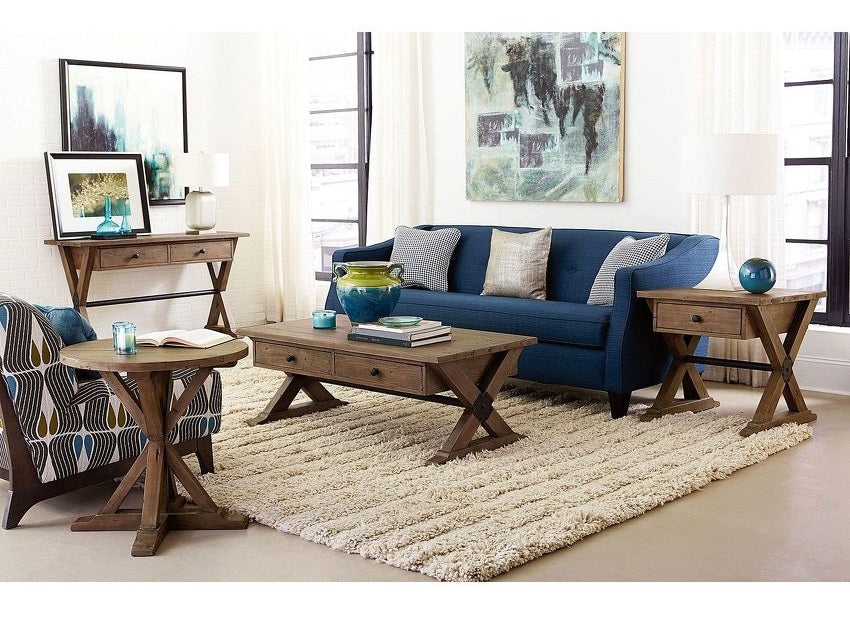 Hammary Trestle Round End Table