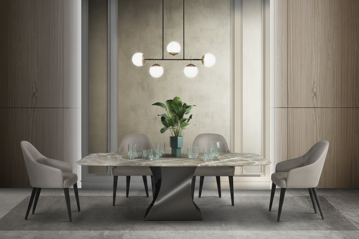 Twist 4806 marble dining table
