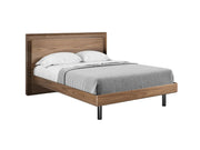 Up-Linq bed in natural walnut finish