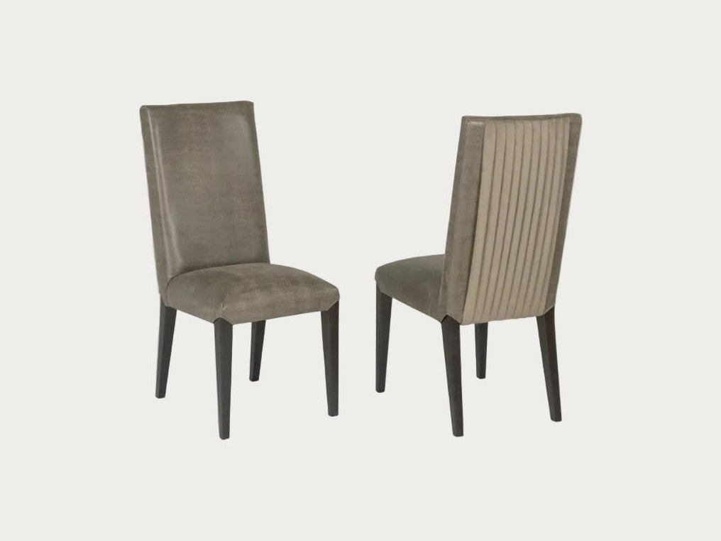 Two Westin gray chairs on a white background