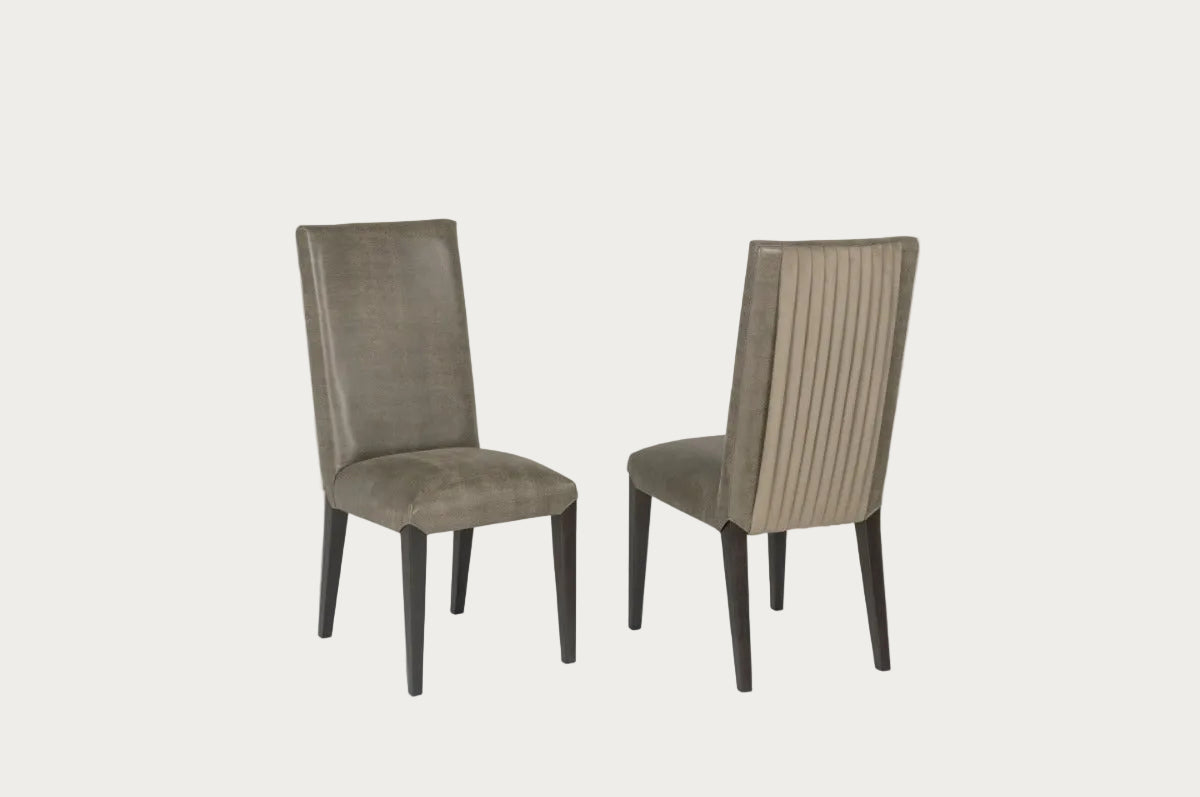Two Westin gray chairs on a white background