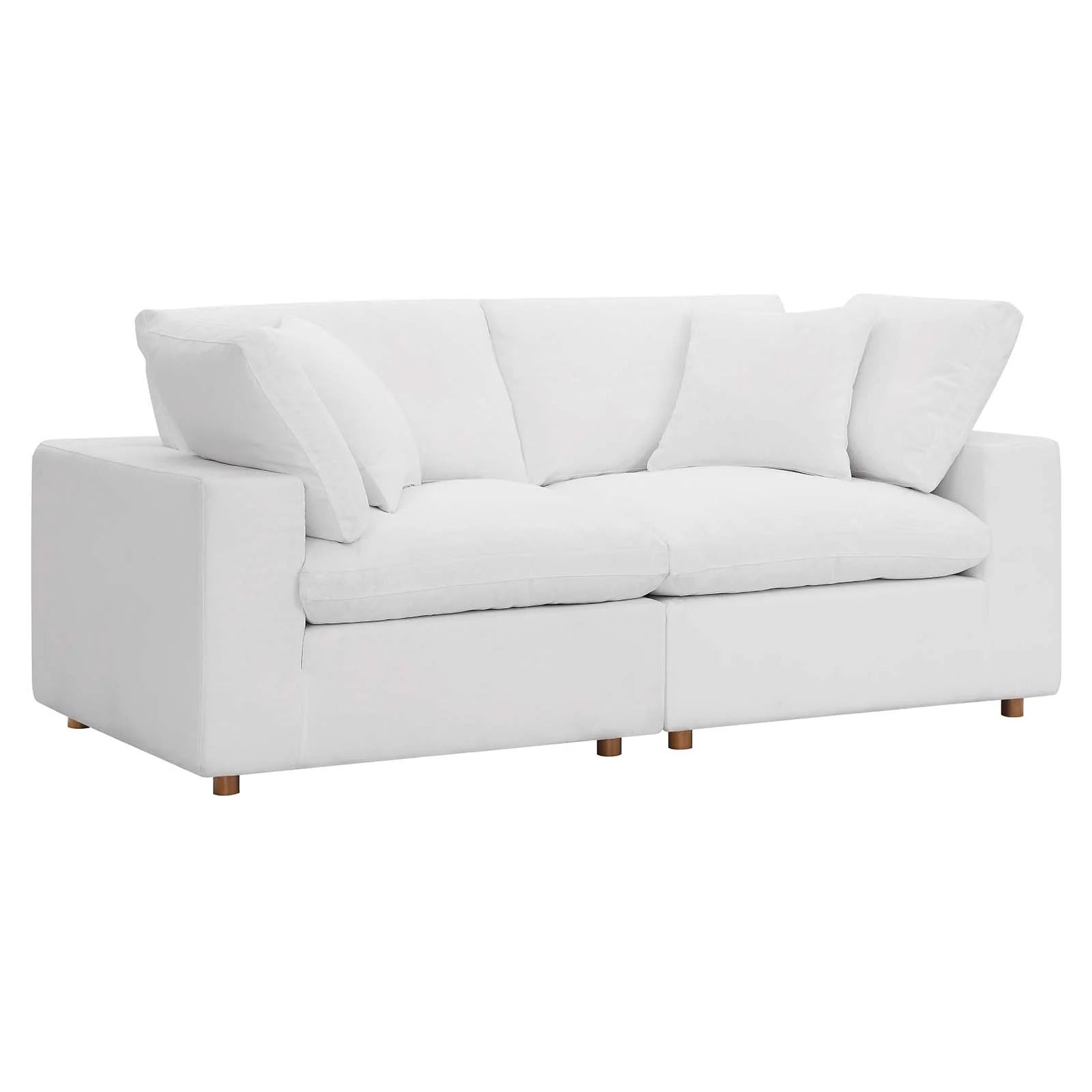 Modway Commix Down Filled Overstuffed 2 Piece Modular Loveseat