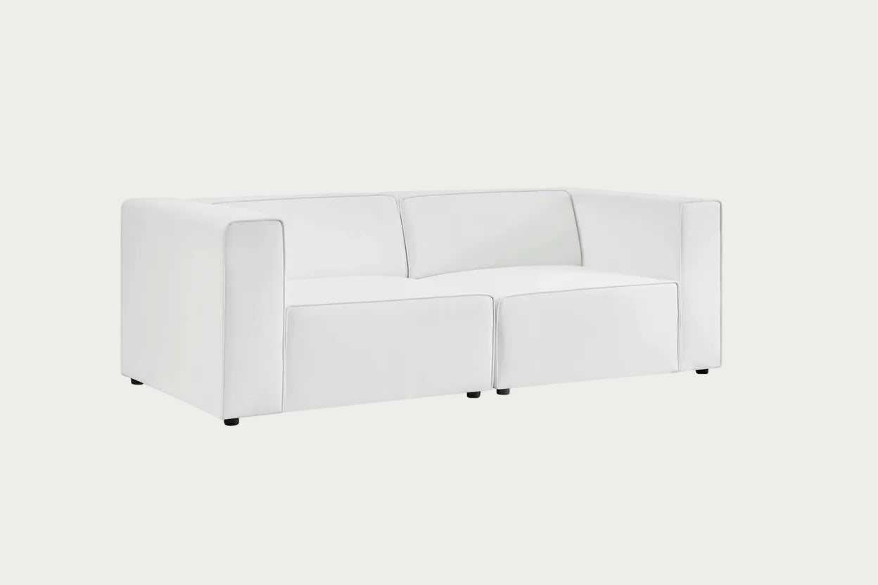 Modway Mingle Vegan Leather 2-Piece Modular Loveseat