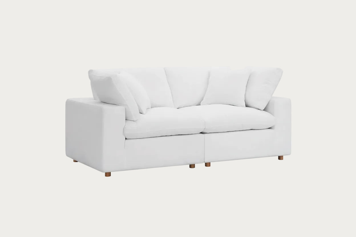 Modway Commix Down Filled Overstuffed 2 Piece Modular Loveseat