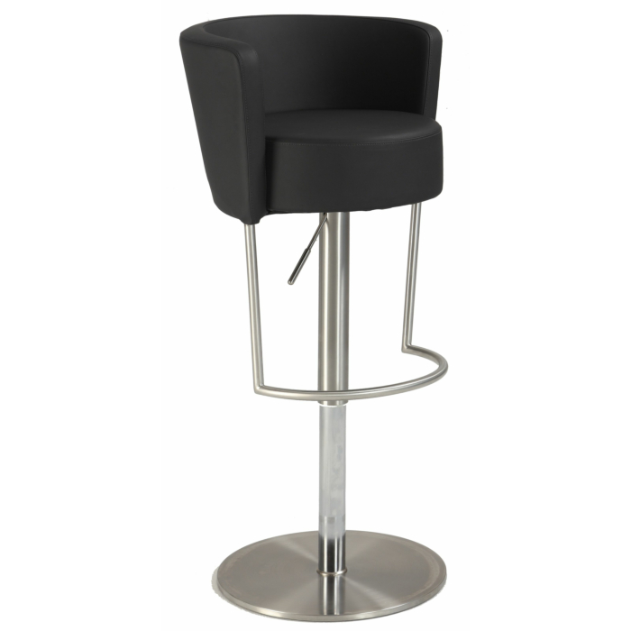 Chintaly 1640 Height Adjustable Bar Stool Black main product photo