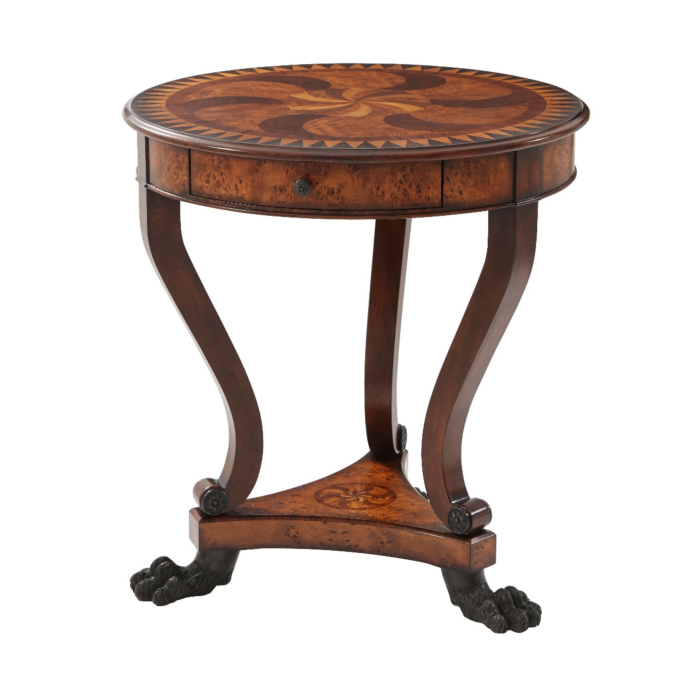 Theodore Alexander Burl Swirls Side Table main product photo