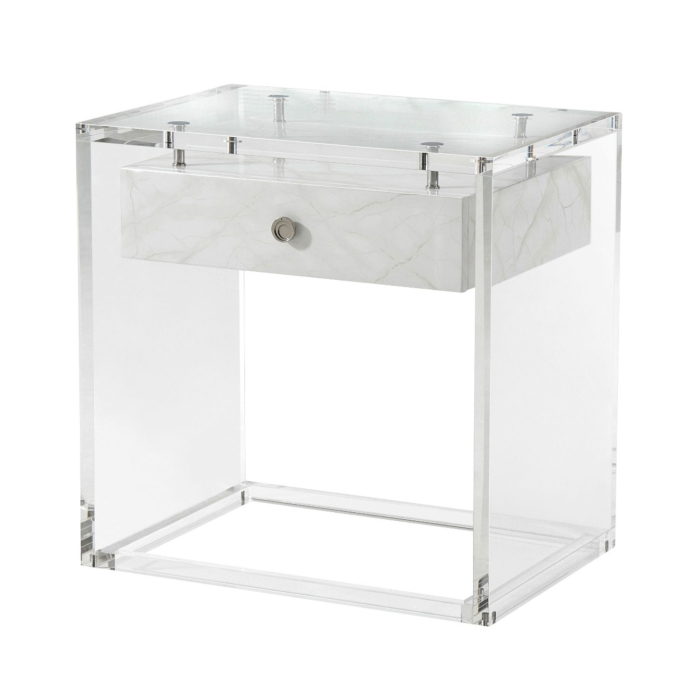 Theodore Alexander Generation Side Table, Faux Carrara main product photo