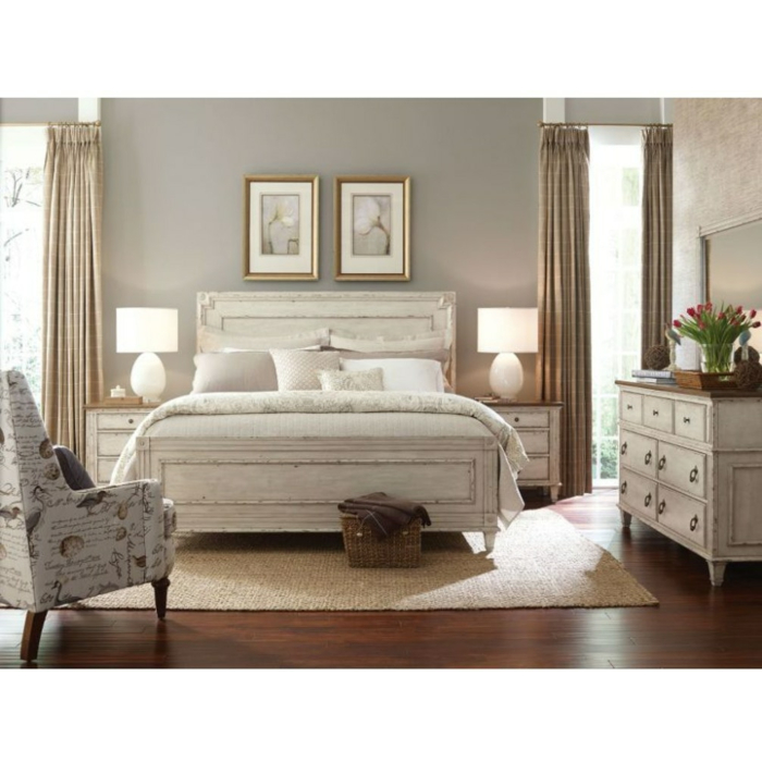 American Drew Bedroom Panel King Bed